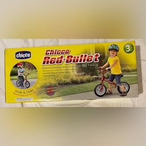 Kids Chico Red Bullet Balance Training Bike 3+years
